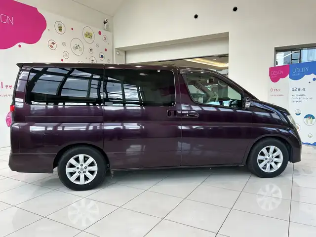 日産 エルグランド 250V 埼玉県 2008(平20)年 8.6万km ディープカシス 保証書、取扱説明書/スペアキー/フリップダウンモニター/純正HDDナビ/ フルセグTV/AUX/DVD/アラウンドビューモニター、バックカメラ、サイドカメラ/両側パワースライドドア/前後コーナーセンサー/ETC/3列目オープンウィンド