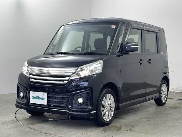 スズキ スペーシア カスタム GS 兵庫県 2017(平29)年 3.5万km ブルーイッシュブラックパール3 ・社外ナビ&CD&DVD&BT&TV&SD/・片側パワースライドドア/・シートヒーター/・ビルトインETC/・バックカメラ/・HIDヘッドライト/・純正14インチAW/・スマートキー/・オートライト/・フォグライト/・プッシュスタート/・ステアリングリモコン/・フロアマット/・ドアバイザー/・アイドリングストップ