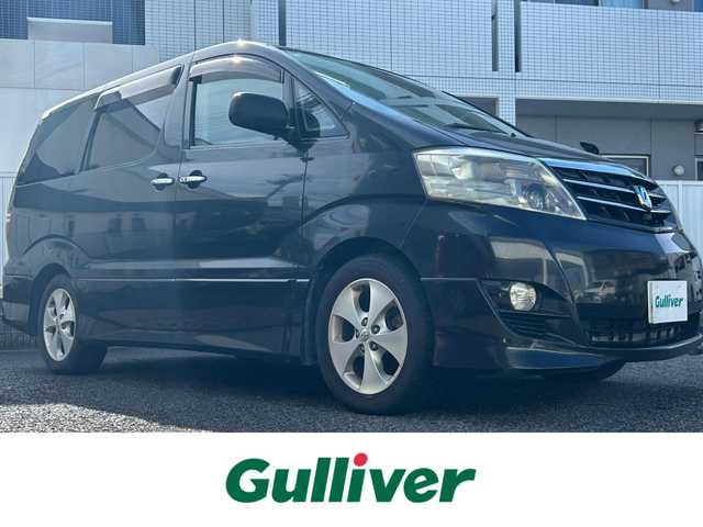 トヨタ アルファード Ｖ AS 愛知県 2005(平17)年 7.9万km ブラックマイカ ワンオーナー/純正HDDナビ(FM/AM/CD/DVD/MD/アナログ)/サンルーフ/純正フリップダウンモニター/バックカメラ/100V充電/両側パワースライドドア/HIDヘッドライト/フォグランプ/純正AW17インチ/電動格納ミラー/純正エアロ/純正フロアマット/リモコンキー・スペアキー１本/ステアリングリモコン/ハンズフリー/ABS/取扱説明書・保証書