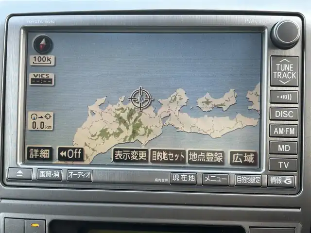 トヨタ アルファード Ｖ AS 愛知県 2005(平17)年 7.9万km ブラックマイカ ワンオーナー/純正HDDナビ(FM/AM/CD/DVD/MD/アナログ)/サンルーフ/純正フリップダウンモニター/バックカメラ/100V充電/両側パワースライドドア/HIDヘッドライト/フォグランプ/純正AW17インチ/電動格納ミラー/純正エアロ/純正フロアマット/リモコンキー・スペアキー１本/ステアリングリモコン/ハンズフリー/ABS/取扱説明書・保証書