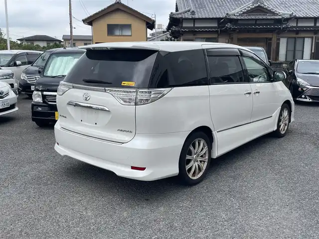 トヨタ エスティマ 宮崎県 2014(平26)年 13.7万km ホワイトパールクリスタルシャイン /ワンセグテレビ//バックカメラ//フリップダウンモニター//オットマン//両側パワースライドドア//プッシュスタート//ETC//前後ドラレコ//取扱説明書