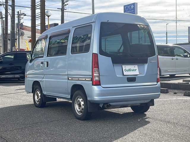 スバル サンバー トランスポーター 福井県 2010(平22)年 3.9万km アジュールブルーパール 登録時走行距離３８１５７ｋｍ/ワンオーナー/ハイルーフ/４WD/５MT/集中ドアロック/スライドドア/パワーウィンドウ/パワーステアリング/エアコン/保証書/取扱説明書