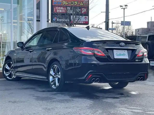 トヨタ クラウン ハイブリッド RS アドバンス Four 道央・札幌 2019(令1)年 3.6万km プレシャスブラックパール ・4WD/・プリクラッシュセーフティ/・純正メモリナビ/CD&DVD&BT&USB&microSD&フルセグTV/・バックカメラ/・前後ドライブレコーダー/・前後コーナーセンサー/・前後クリアランスソナー/・リヤクロストラフィックアラート/・パーキングサポートブレーキ/・先行車発進告知/・前席両側パワーシート/・ハーフレザーシート/・前席両側シートヒーター/・メモリシート/・ステアリングヒーター/・レーダークルーズコントロール/・パドルシフト/・ハンズフリー/・ステアリングスイッチ/・ABS/・トラクションコントロール/・レーンキープアシスト/・盗難防止装置/・オートライト/・LEDヘッドライト/・フォグランプ/・ブラインドスポットモニター/・オートリトラミラー/・純正フロアマット/・純正18インチAW