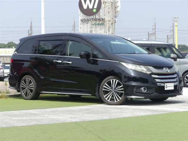 ホンダ オデッセイ アブソルート EX 千葉県 2016(平28)年 5万km クリスタルブラックパール 純正ナビ　後席モニター　ホンダセンシング　バックカメラ　レーダークルーズコントロール　レーンキープアシスト　ブラインドスポットモニター　両側パワースライドドア　前方ドライブレコーダー　ＥＴＣ　ＬＥＤ