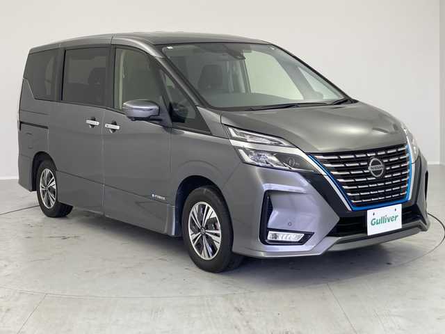 日産 セレナ e－パワー ハイウェイスター V 茨城県 2020(令2)年 7万km ダークメタルグレー 純正１０型ナビ　純正後席モニター　両側電動スライドドア　全周囲カメラ　ドライブレコーダー　ＥＴＣ　クルーズコントロール　フリーオートスライドドア　ＬＥＤヘッドライト　オートライト　寒冷地仕様　禁煙車