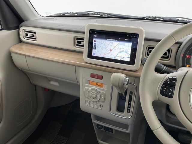 スズキ ラパン X 長野県 2017(平29)年 3.8万km ピュアホワイトP 4WD/純正メモリナビ/Bluetooth/CD/フルセグTV/全方位カメラ/衝突被害軽減システム/横滑り防止装置/盗難防止装置/シートヒーター（運転席、助手席）/社外14インチAW装着/純正AW付き夏タイヤ4本積込/純正フロアマット/ドアバイザー/LEDヘッドライト/ステアリングスイッチ/スマートキー/スペアキー1本/電動格納ミラー/プッシュスタート
