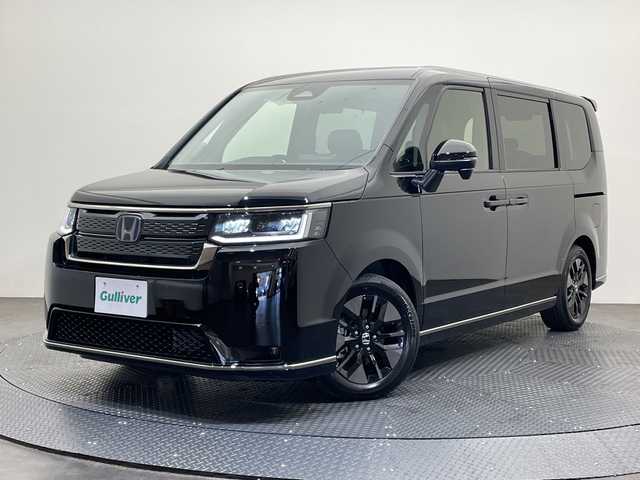 ホンダ ステップワゴン スパーダ eHEV 愛媛県 2025(令7)年 0.1千km クリスタルブラックパール １１．４型ナビ/フルセグ／Ｂｌｕｅｔｏｏｔｈ／ＵＳＢ/バックカメラ/衝突軽減ブレーキ/レーダークルーズコントロール/両側パワースライドドア/パワーバックドア/ＤＮ席シートヒーター/レーンキープアシスト/前後コーナーセンサー/ブラインドスポットモニター