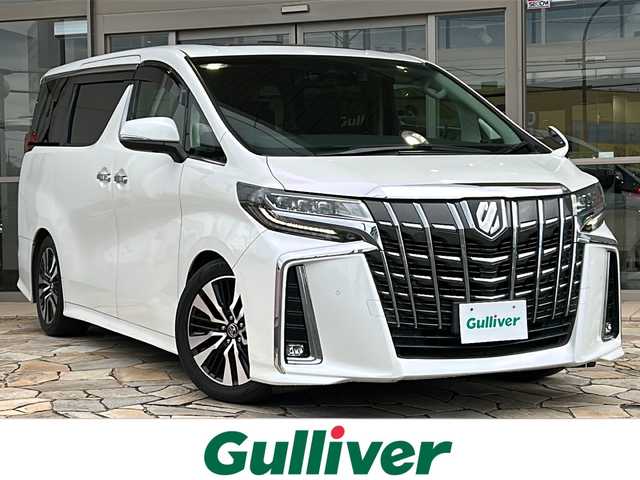 トヨタ アルファード S Cパッケージ 静岡県 2019(平31)年 8.1万km ホワイトパールクリスタルシャイン 純正SDナビ/・CD/・DVD/・フルセグＴＶ/・Bluetooth/・USB/・AM/・FM/主要装備/・両側パワスラ/・フリップダウンモニター/・サンルーフ/・衝突軽減/・レーンキープ/・追従クルコン/・コーナーセンサー後/・バックカメラ/・ETC2.0/・デジタルインナーミラー/・ドラレコ前後/・レザーシート/・パワーシート/・シートヒーターD/N席/・エアシートD/N席/・ハンドルヒーター/・ステリモ/・LEDヘッドライト/・オートライト/・オートハイビーム/・純正フロアマット/・純正アルミホイール