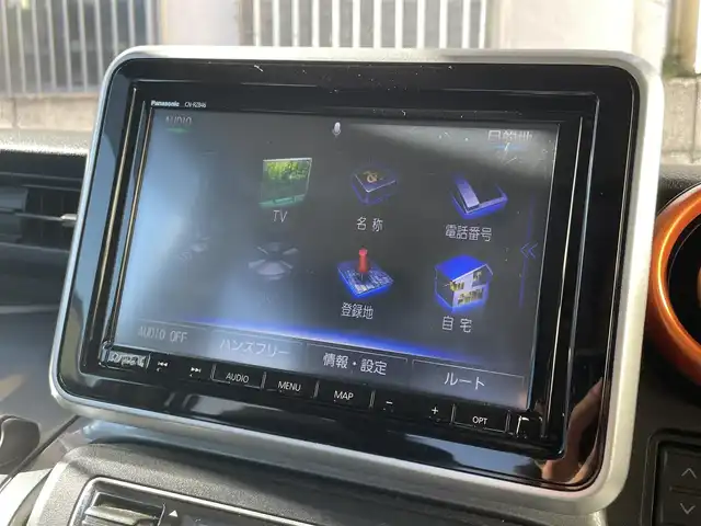 スズキ スペーシア ギア HYBRID XZターボ 道央・札幌 2019(平31)年 3.2万km フェニックスレッドパール/ガンメタリック2トーンルーフ ワンオーナー/4WD/ターボ/全方位モニター用カメラパッケージ/・ヘッドアップディスプレイ/・全方位モニター用カメラ/ガンメタリック2トーンルーフ/純正メモリナビ（Panasonic/CN-RZ846)/(フルセグTV/CD/DVD/Bluetooth）/バックカメラ/サイドカメラ/セーフティーサポート/・デュアルセンサーブレーキサポート/・車線逸脱警報機能/・リアパーキングセンサー/・後退時ブレーキサポート/・ハイビームアシスト/フリップダウンモニター(ALPINE)/クルーズコントロール/両側パワースライドドア/シートヒーター(運転席＆助手席)/ETC/パドルシフト/オートライト/スペアキー×1/取扱説明書/保証書