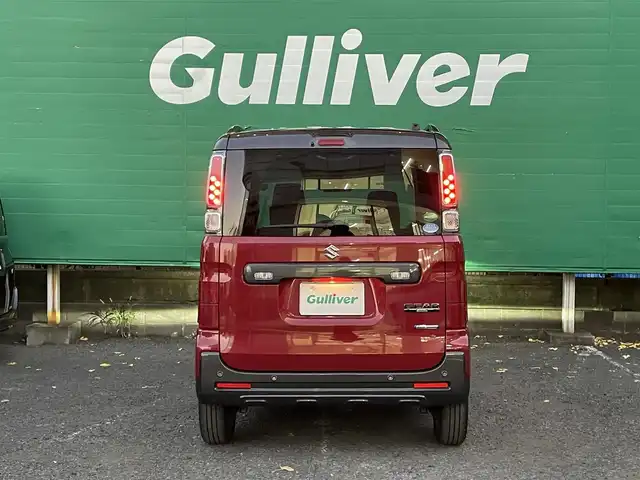 スズキ スペーシア ギア HYBRID XZターボ 道央・札幌 2019(平31)年 3.2万km フェニックスレッドパール/ガンメタリック2トーンルーフ ワンオーナー/4WD/ターボ/全方位モニター用カメラパッケージ/・ヘッドアップディスプレイ/・全方位モニター用カメラ/ガンメタリック2トーンルーフ/純正メモリナビ（Panasonic/CN-RZ846)/(フルセグTV/CD/DVD/Bluetooth）/バックカメラ/サイドカメラ/セーフティーサポート/・デュアルセンサーブレーキサポート/・車線逸脱警報機能/・リアパーキングセンサー/・後退時ブレーキサポート/・ハイビームアシスト/フリップダウンモニター(ALPINE)/クルーズコントロール/両側パワースライドドア/シートヒーター(運転席＆助手席)/ETC/パドルシフト/オートライト/スペアキー×1/取扱説明書/保証書