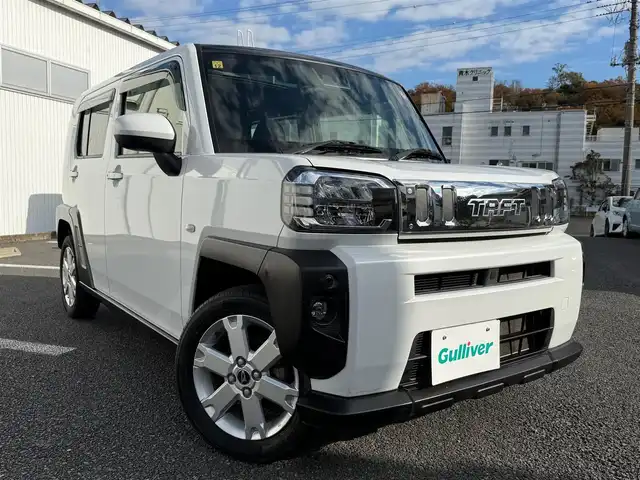 ダイハツ タフト G 静岡県 2020(令2)年 7.7万km シャイニングホワイトパール ワンオーナー・保証書/スマートアシスト/純正SDナビ・ワンセグTV/バックカメラ/Bluetoothオーディオ/前席シートヒーター/スマートキー×2/プッシュスタート/LEDヘッドライト/フォグランプ/純正フロアマット/純正ドアバイザー/WエアB＋ABS/カーテンエアB/車両取説＋ナビ取説