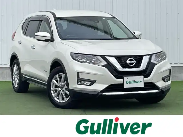 日産 エクストレイル ハイブリッド 20X 香川県 2018(平30)年 3.7万km ブリリアントホワイトパール エマージェンシーブレーキ/純正SDナビ/　　CD/DVD/BT/フルセグ/MSV/アラウンドビューモニター/パワーバックドア/LEDオートライト/オートハイビーム/撥水シート/全席シートヒーター/純正17インチAW/コーナーセンサー/デジタルインナーミラー/レーンアシスト/ステアリングスイッチ/横滑り防止装置/スマートキー/ビルトインETC
