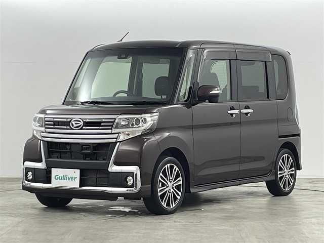 ダイハツ タント カスタム RS トップED SAⅡ 福島県 2016(平28)年 3万km プラムブラウンクリスタルマイカ 衝突軽減システム /社外ナビゲーション/バックカメラ /ターボ車　/ハーフレザーシート　/両側パワースライドドア　/革巻きステアリング　/ステアリングスイッチ　/コーナーセンサー　/プッシュスタート　/・スマートキー　/LEDライト/・オートライト/・フォグライト/革巻きステアリング/・チルトステアリング/純正フロアマット/アイドリングストップ/・横滑り防止装置