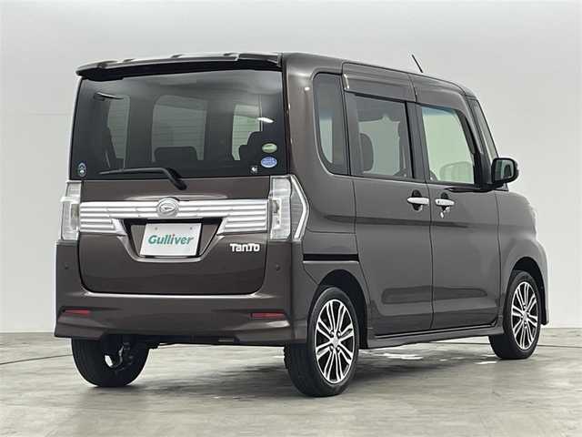 ダイハツ タント カスタム RS トップED SAⅡ 福島県 2016(平28)年 3万km プラムブラウンクリスタルマイカ 衝突軽減システム /社外ナビゲーション/バックカメラ /ターボ車　/ハーフレザーシート　/両側パワースライドドア　/革巻きステアリング　/ステアリングスイッチ　/コーナーセンサー　/プッシュスタート　/・スマートキー　/LEDライト/・オートライト/・フォグライト/革巻きステアリング/・チルトステアリング/純正フロアマット/アイドリングストップ/・横滑り防止装置