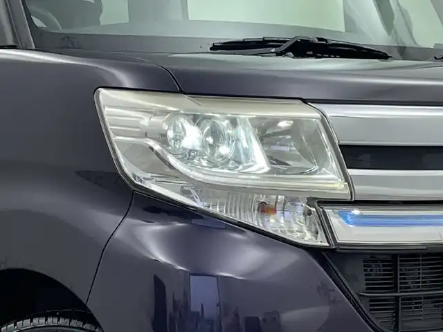 ダイハツ タント カスタム RS スマートセレ SA 新潟県 2014(平26)年 6万km ナイトシャドーパープルクリスタルM 純正ディーラーOPナビ（型式：NSZN-W64D）/・CD/DVD/Bluetooth/フルセグ/USB/バックモニター/衝突被害軽減システム/両側パワースライドドア/ベンチシート/純正フロアマット/純正キセノンヘッドライト/オートライト/純正15インチAW夏タイヤ/ABS/横滑り防止機能