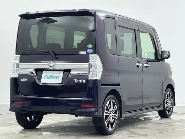 ダイハツ タント カスタム RS スマートセレ SA 新潟県 2014(平26)年 6万km ナイトシャドーパープルクリスタルM 純正ディーラーOPナビ（型式：NSZN-W64D）/・CD/DVD/Bluetooth/フルセグ/USB/バックモニター/衝突被害軽減システム/両側パワースライドドア/ベンチシート/純正フロアマット/純正キセノンヘッドライト/オートライト/純正15インチAW夏タイヤ/ABS/横滑り防止機能
