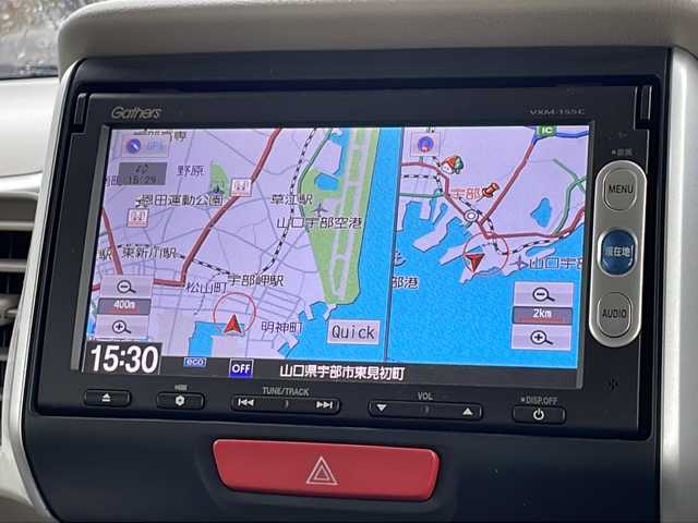 ホンダ Ｎ ＢＯＸ スラッシュ G Aパッケージ 山口県 2015(平27)年 3.2万km スマートブラック ワンオーナー/純正メモリナビ【VXM-155C】/・AM/FM/・CD/・USB/・iPod/・SD/・VTR/AUX/スマートキー（スペアあり）/プッシュスタート/バックカメラ/電動パーキングブレーキ/モード切替ステアリング機能/シガーソケット/電動格納ウィンカーミラー/ドアバイザー/純正フロアマット/オートライト/ダブル＋カーテンエアバッグ/安全装備/・ABS/・TCS/・横滑り抑制機能/・電子制御ブレーキアシスト/・CTBA/・エマージェンシーストップシグナル/・シティブレーキアクティブシステム
