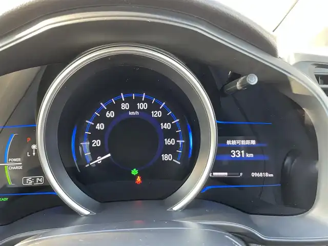 ホンダ フィット ハイブリット Lパッケージ 石川県 2016(平28)年 9.7万km 青 社外メモリーナビ/社外CD/DVD/フルセグTV/バックカメラ/ETC/スマートキー/プッシュスタート/電動ミラー/クルーズコントロール/ハーフレザーシート