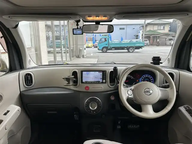 日産 キューブ 15G 大阪府 2008(平20)年 7.4万km クラフトダンボール ガラスルーフ/純正ナビ フルセグTV CD DVD/バックカメラ/ビルトインETC/ドラレコ/スマートキー/オートエアコン/オートライト/フォグライト/ステアリングリモコン/革巻きステアリング/アルミホイール/W カーテン エアバッグ/保証書 取説 ナビ取説/禁煙車