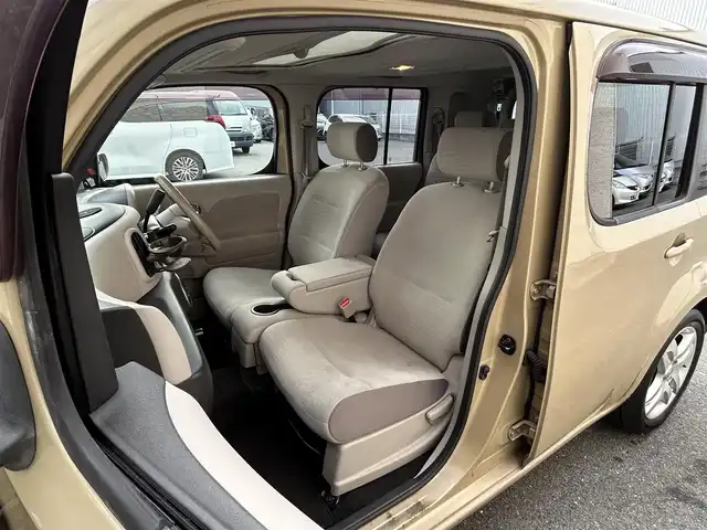 日産 キューブ 15G 大阪府 2008(平20)年 7.4万km クラフトダンボール ガラスルーフ/純正ナビ フルセグTV CD DVD/バックカメラ/ビルトインETC/ドラレコ/スマートキー/オートエアコン/オートライト/フォグライト/ステアリングリモコン/革巻きステアリング/アルミホイール/W カーテン エアバッグ/保証書 取説 ナビ取説/禁煙車