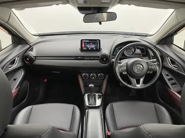 マツダ ＣＸ－３ 岡山県 2015(平27)年 7.7万km セラミックM 純正ナビ/・FM/AM/Bluetooth/フルセグ/CD/DVD/バックカメラ/衝突軽減ブレーキ/レーンキープアシスト/レーダークルーズコントロール/ETC/HUD/LEDヘッドライト/パドルシフト/純正18インチアルミ/純正フロアマット/スマートキー/アイドリングストップ