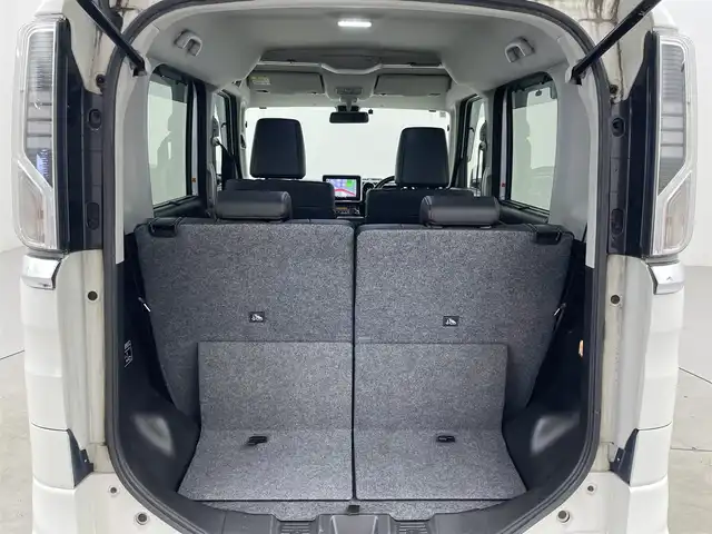 スズキ スペーシア カスタム HYBRID XS ターボ 福岡県 2019(平31)年 5.2万km ピュアホワイトパール 純正８型ナビ／フルセグＴＶ　/バックカメラ　/ビルトインＥＴＣ　/クルーズコントロール　/コーナーセンサー　/衝突軽減ブレーキ　/レーンキープ　/アイドリングストップ　/盗難防止装置　/パドルシフト　/両側電動スライドドア　/シートヒーター　/ハーフレザーシート　/ステアリングスイッチ　/ＬＥＤヘッドライト　/純正１５インチアルミホイール