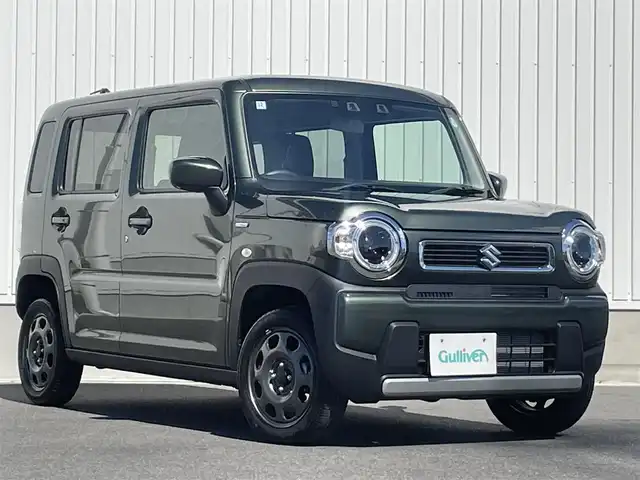 スズキ ハスラー G 群馬県 2024(令6)年 0.1万km クールカーキPM シートヒーター（前席）/ETC/オートライト/LEDヘッドライト/ステアリングスイッチ/電動式格納ミラー/プッシュスタート/追従式クルコン/レーンキープ/デュアルカメラブレーキサポート/取説/スペアキー1本