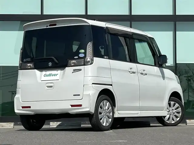 スズキ スペーシア カスタム XS 和歌山県 2013(平25)年 8.2万km パールホワイト 社外ナビ/ETC/Bluetooth/フルセグTV/片側パワースライドドア/アイドリングストップ/電動格納ミラー/オートライト/フォグランプ/純正フロアマット/プッシュスタート/スマートキー/純正アルミホイール