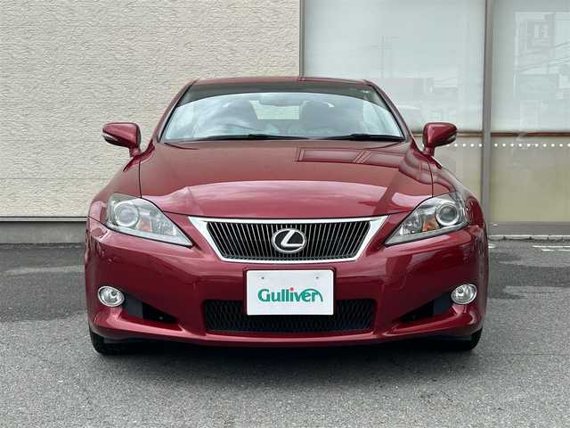 レクサス ＩＳ 250C バージョンL 大阪府 2011(平23)年 4.3万km レッドマイカクリスタルシャイン オープンカー/純正HDDナビ/（ワンセグ/BT/CD/DVD）/バックカメラ/クルーズコントロール/横滑り防止システム/前後コーナーセンサー/プッシュスタート/黒レザーシート/前席パワーシート/純正17インチAW/保証書/取扱説明書/スペアキー　有