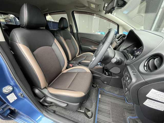 日産 ノート e－パワー メダリスト 滋賀県 2020(令2)年 6.7万km シャイニングブルー アルパイン9型ナビ/（BT/CD/DVD/フルセグ）/全方位カメラ/デジタルインナーミラー/前後ドライブレコーダー/衝突被害軽減ブレーキ/レーダークルーズコントロール/レーンキープアシスト/横滑り防止装置/ハーフレザーシート/オートライト/LEDヘッドライト/ステアリングスイッチ/プッシュスタート/オートエアコン