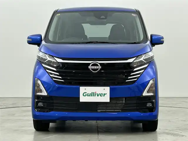 日産 デイズ HWS G ターボ プロパイロットED 福岡県 2023(令5)年 0.1万km オーシャンブルーP 純正９型ナビ（ＢＴ，フルセグＴＶ）　/アラウンドビューモニター　/プロパイロット　/ＡＣＣ　/コーナーセンサー　/エマージェンシーブレーキ　/レーンキープ　/ＢＳＭ　/アイドリングストップ　/純正１５インチＡＷ　/ＬＥＤ