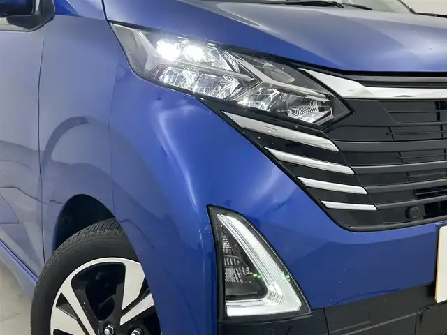 日産 デイズ HWS G ターボ プロパイロットED 福岡県 2023(令5)年 0.1万km オーシャンブルーP 純正９型ナビ（ＢＴ，フルセグＴＶ）　/アラウンドビューモニター　/プロパイロット　/ＡＣＣ　/コーナーセンサー　/エマージェンシーブレーキ　/レーンキープ　/ＢＳＭ　/アイドリングストップ　/純正１５インチＡＷ　/ＬＥＤ
