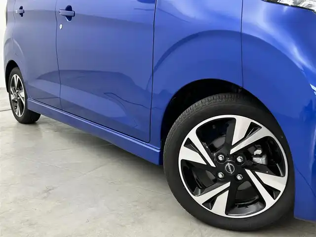 日産 デイズ HWS G ターボ プロパイロットED 福岡県 2023(令5)年 0.1万km オーシャンブルーP 純正９型ナビ（ＢＴ，フルセグＴＶ）　/アラウンドビューモニター　/プロパイロット　/ＡＣＣ　/コーナーセンサー　/エマージェンシーブレーキ　/レーンキープ　/ＢＳＭ　/アイドリングストップ　/純正１５インチＡＷ　/ＬＥＤ