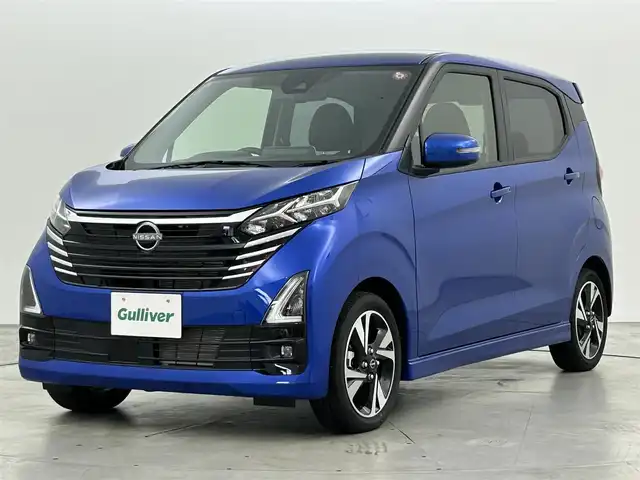 日産 デイズ HWS G ターボ プロパイロットED 福岡県 2023(令5)年 0.1万km オーシャンブルーP 純正９型ナビ（ＢＴ，フルセグＴＶ）　/アラウンドビューモニター　/プロパイロット　/ＡＣＣ　/コーナーセンサー　/エマージェンシーブレーキ　/レーンキープ　/ＢＳＭ　/アイドリングストップ　/純正１５インチＡＷ　/ＬＥＤ