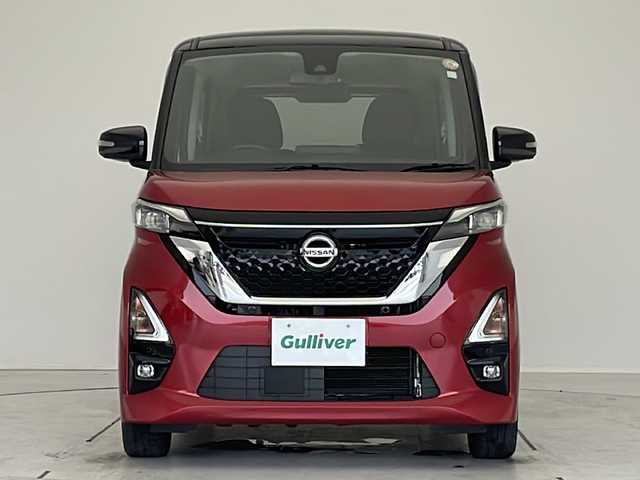日産 ルークス HWS Gターボ プロパイロットED 愛知県 2021(令3)年 0.6万km スパークリングレッド/ブラック プロパイロット/衝突軽減システム/純正９型SDナビ（SDなし）/全方位カメラ/両側パワースライドドア/クルーズコントロール/イージーオープン機能/フルセグ/CD/DVD/Bluetooth/バックカメラ/コーナーセンサー/純正アルミホイール/LEDヘッドライト/オートライト/ステアリングスイッチ/スマートキー/プッシュスタート