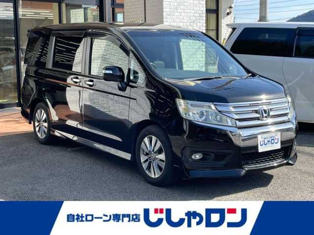 ホンダ ステップワゴン スパーダ Z 高知県 2012(平24)年 9.7万km プレミアムスパークルブラックパール (株)IDOMが運営する【じしゃロン高知店】の自社ローン対象車両になります。こちらは現金ご利用時の価格です。自社ローンご希望の方は別途その旨お申付け下さい。/社外ナビ　バックカメラ　ＴＶ　ＥＴＣ　ドライブレコーダー　両側パワースライドドア　アイドリングストップ　　横滑り防止　フロアマット　ドアバイザー