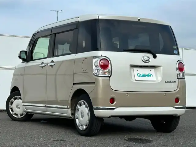 ダイハツ ムーヴ キャンバス G メイクアップ SA Ⅲ 岩手県 2018(平30)年 8.6万km パールホワイトⅢ/ナチュラルベージュマイカメタリック 2トーン ４WD/スマートアシスト/社外メモリナビ/　　CD/DVD/BT/フルセグTV/バックカメラ/両側パワースライドドア/レーンキープアシスト/LEDオートライト/スマートキー/ETC