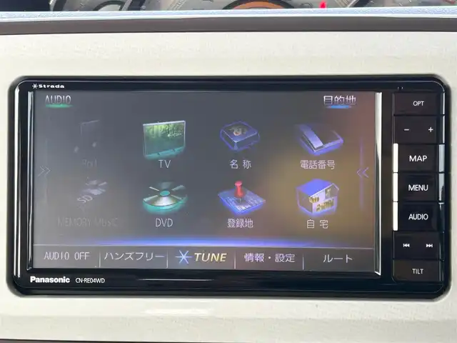 ダイハツ ムーヴ キャンバス G メイクアップ SA Ⅲ 岩手県 2018(平30)年 8.6万km パールホワイトⅢ/ナチュラルベージュマイカメタリック 2トーン ４WD/スマートアシスト/社外メモリナビ/　　CD/DVD/BT/フルセグTV/バックカメラ/両側パワースライドドア/レーンキープアシスト/LEDオートライト/スマートキー/ETC