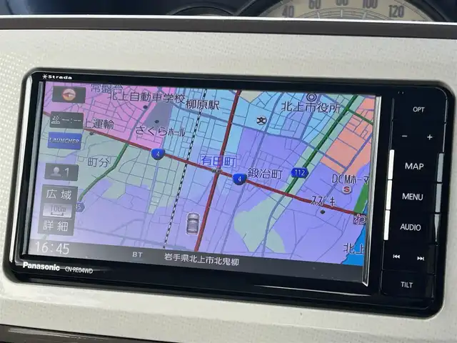 ダイハツ ムーヴ キャンバス G メイクアップ SA Ⅲ 岩手県 2018(平30)年 8.6万km パールホワイトⅢ/ナチュラルベージュマイカメタリック 2トーン ４WD/スマートアシスト/社外メモリナビ/　　CD/DVD/BT/フルセグTV/バックカメラ/両側パワースライドドア/レーンキープアシスト/LEDオートライト/スマートキー/ETC