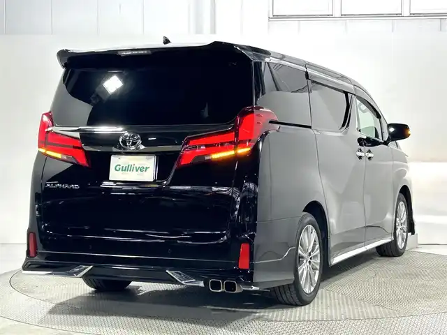 トヨタ アルファード S タイプゴールドⅢ 大阪府 2023(令5)年 1.6万km ブラック モデリスタエアロ　純正ナビＴＶ　Ｂカメラ　後席モニター　三眼ＬＥＤ　ハーフレザー　電動リアゲート　衝突軽減　レーダーＣ　クリアランスソナー　ＢＳＭ　トヨタセーフティセンス　１００Ｖ電源　ドラレコ