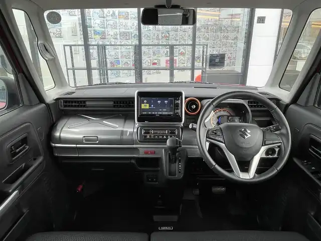 スズキ スペーシア ギア HYBRID XZ 千葉県 2019(令1)年 3.3万km フェニックスレッドパール/ガンメタリック2トーンルーフ 純正メモリナビ/(フルセグTV CD DVD BT FM AM)/全周囲カメラ/ルーフレール/リアサーキュレーター/衝突被害軽減システム/車線逸脱警報/両側パワースライドドア/横滑り防止装置/アイドリングストップ/LEDヘッドライト/フォグランプ/オートライト/ウィンカーミラー/電動格納ミラー/シートヒーター/シートリフター/プッシュスタート/スマートキー/フロアマット/ドアバイザー/スペアキー/取扱説明書/保証書