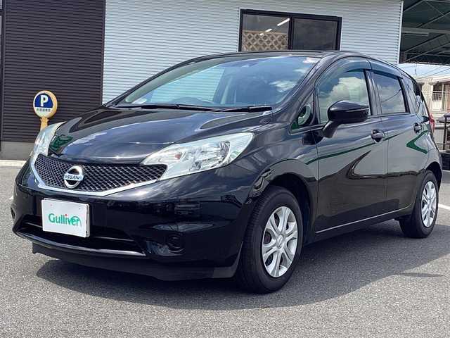 日産 ノート X 徳島県 2016(平28)年 5.8万km スーパーブラック 純正7インチSDナビ/フルセグTV/バックカメラ/Bluetooth/衝突被害軽減ブレーキ/レーンキープアシスト/ETC/電格ミラー/スマートキー×2/プッシュスタート/アイドリングストップ/社外LED球交換