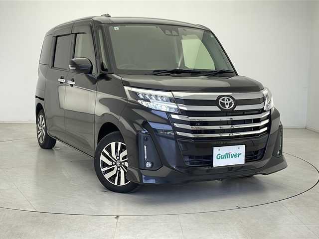 トヨタ ルーミー カスタムG 千葉県 2021(令3)年 4.6万km ブラックマイカメタリック 衝突軽減/横滑り防止/オートライト/純正テレビナビ/BT/CD/DVD/USB/HDMI/SD/両側パワースライドドア/バックカメラ/ビルトインETC2.0/スマートキー/プッシュスタート/純正アルミホイール/純正マット/ドライブレコーダー/電動格納ドアミラー