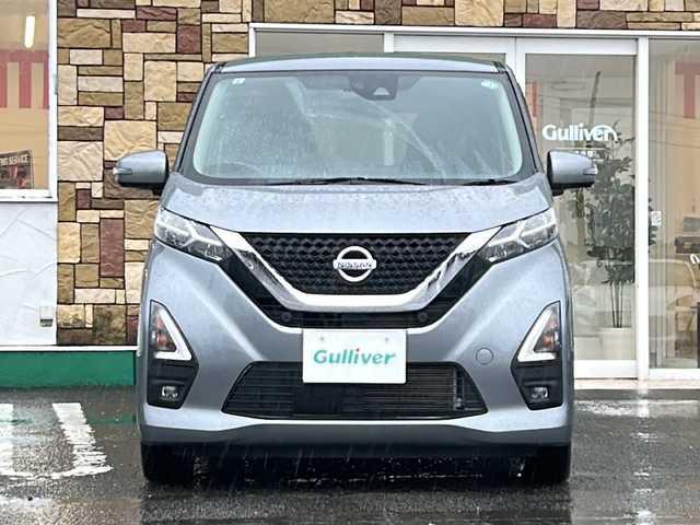 日産 デイズ ハイウェイスターX 徳島県 2021(令3)年 3.8万km チタニウムグレーメタリック 純正7インチナビ【MM319D-W】/（Bluetooth/フルセグ/CD/DVD/SD/AUX）/アラウンドビューモニター/前後コーナーセンサー/エマージェンシーブレーキ/LEDヘッドライト/オートライト/電格ミラー/ステアリングリモコン/純正AW/純正フロアマット/プッシュスタート/スマートキー/スペアキー