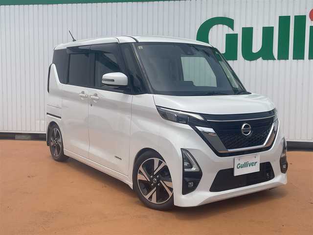 日産 ルークス HWS Gターボ プロパイロットED 三重県 2020(令2)年 6万km ホワイトパール 純正ナビ/　＊インテリジェントアラウンドビューモニター/プロパイロット（自動運転技術）/ハンズフリーパワースライドドア（運転席側/助手席側）/アダプティブLEDヘッドランプ/オートレベライザー/LEDフロントフォグランプ/ボディ同色電動オート格納ドアミラー/リアスポイラー/リアエアロバンパー/165/55R15タイヤ/15インチアルミホイール/SRSエアバック（運転席/助手席/サイド/カーテン/ニー）/オートエアコン/電動パーキング/オートブレーキホールド/インテリジェントキー/プッシュスタート