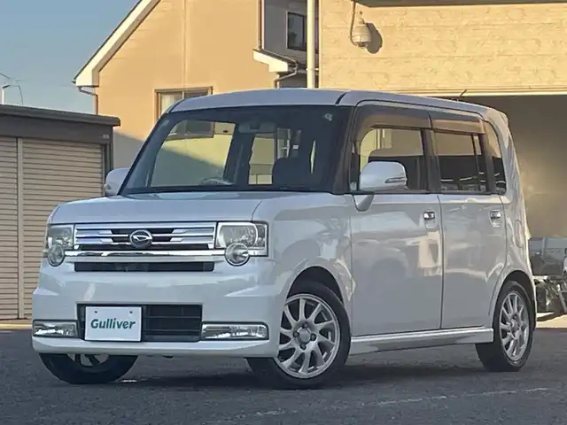 ダイハツ ムーヴ コンテ カスタム RS 宮城県 2008(平20)年 12.7万km パールホワイトⅢ 純正ＨＤＤナビ/(ラジオ、ワンセグ、BT、CD、DVD)/社外前方ドラレコ/バックカメラ/スペアキー×１/シートポジションスイッチ/Ｄ席パワーシート/社外アルミスタッドレスタイヤ/(155/65R14)/ドアバイザー