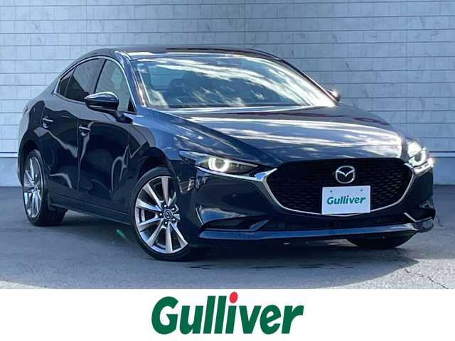 マツダ マツダ３セダン XD Lパッケージ 群馬県 2019(令1)年 5.1万km ディープクリスタルブルーマイカ 純正ナビ　/フルセグ・Ｂｌｕｅｔｏｏｔｈ・ＨＤＭＩ・スマホ接続　/全周囲カメラ　/白革シート　/前席シートヒーター　/ハンドルヒーター　/運転席シートメモリー　/前後ドラレコ　/衝突軽減ブレーキ　/ハンドル支援　/オートワイパー