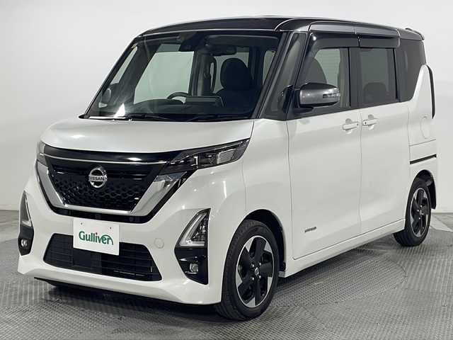 日産 ルークス HWS X プロパイロットED 広島県 2020(令2)年 4.4万km チタニウムグレーM/シルキーホワイト 純正9型ナビ/アラウンドビューモニター/プロパイロット/両側ハンズフリーオートスライドドア/エマージェンシーブレーキ/車線逸脱抑制/ハイビームアシスト/誤発進抑制機能/フロント/バックソナー/電動パーキングブレーキ/オートブレーキホールド/LEDヘッドランプ/ステアリングスイッチ/USB入力端子/ETC/ドライブレコーダー