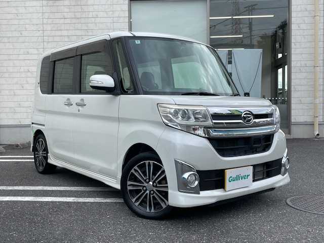ダイハツ タント カスタム RS SA 埼玉県 2013(平25)年 6.9万km パールホワイトⅢ 純正SDナビ/　 DTV/CD/DVD/SD/SD REC/BT/USB/スマートアシスト/両側パワースライド/社外ドライブレコーダー（型：ZDR-012）/ETC/プッシュスタート/スマートキー/純正フロアマット
