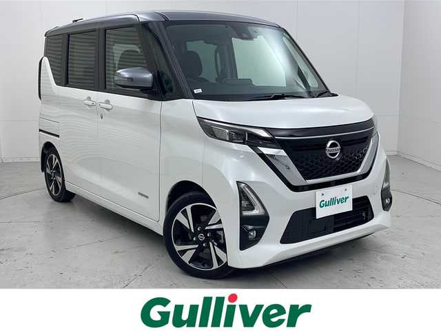 日産 ルークス HWS X プロパイロットED 茨城県 2022(令4)年 3.9万km チタニウムグレーM/シルキーホワイト 禁煙車/純正ナビ/・フルセグＴＶ/・Bluetooth/アラウンドビューモニター/両側オートスライドドア/プロパイロット/大画面ナビ/快適パック/オートブレーキホールド/フロントフォグ/ウインカーミラー